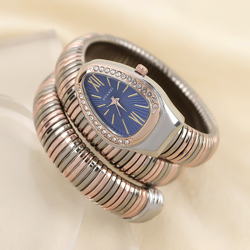 Sylis-Mode | Snake watch with quartz movement and personalized bracelet