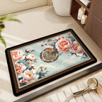 Artistic Floral Bath Mat