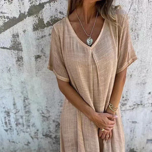 Sylis | Elegant Cotton Linen Dress