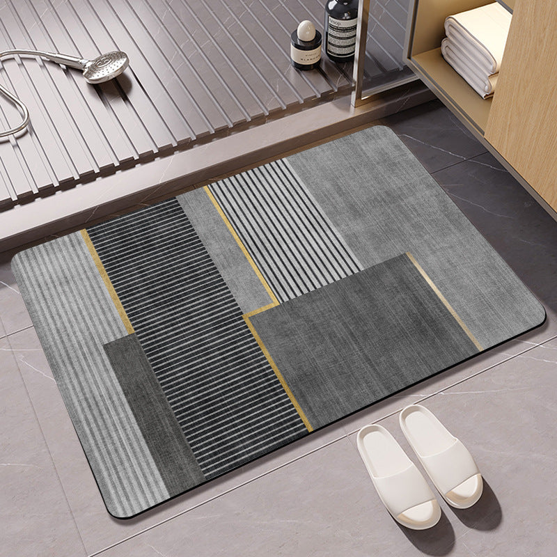 Geometric Pattern Soft Memory Foam Bath Mat