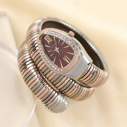 Sylis-Mode | Snake watch with quartz movement and personalized bracelet