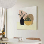 Modern Abstract Plant Illustration Canvas Artwork