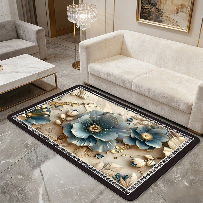 Floral Patterned Comfort Bath Mat
