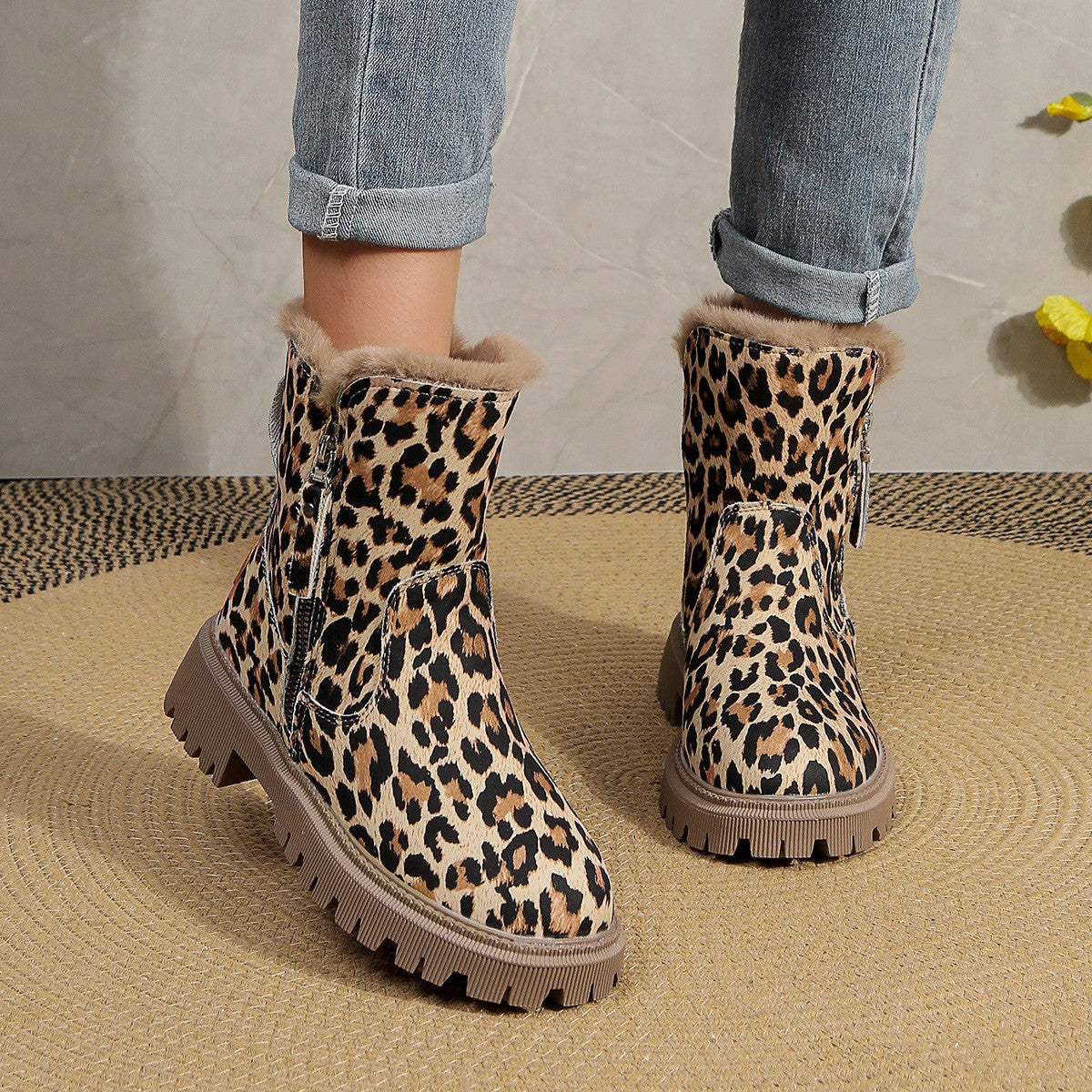 Sylis | Elegant Boots With Leopard Pattern