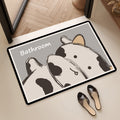 Playful Cow-Themed Bathroom Mat