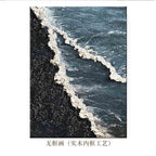 Coastal Wave Textured Canvas Artwork