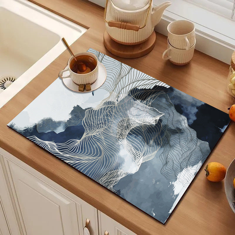 Abstract Geometric Kitchen Mat
