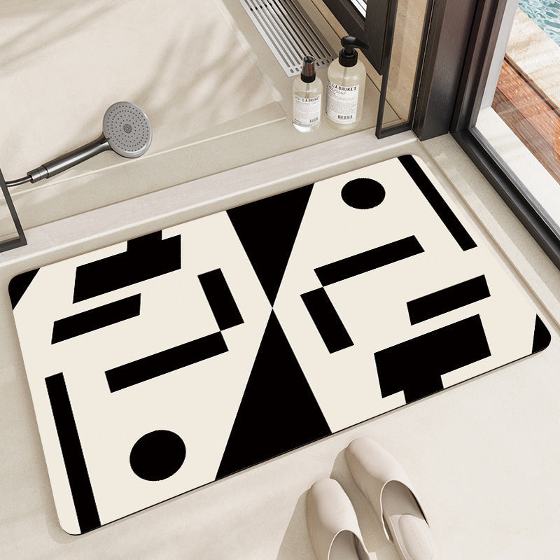Playful Cow-Themed Bathroom Mat