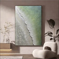 Textured Coastal Wave Canvas Artwork