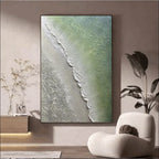 Textured Coastal Wave Canvas Artwork