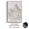 3D Mountain Relief Framed Canvas Artwork