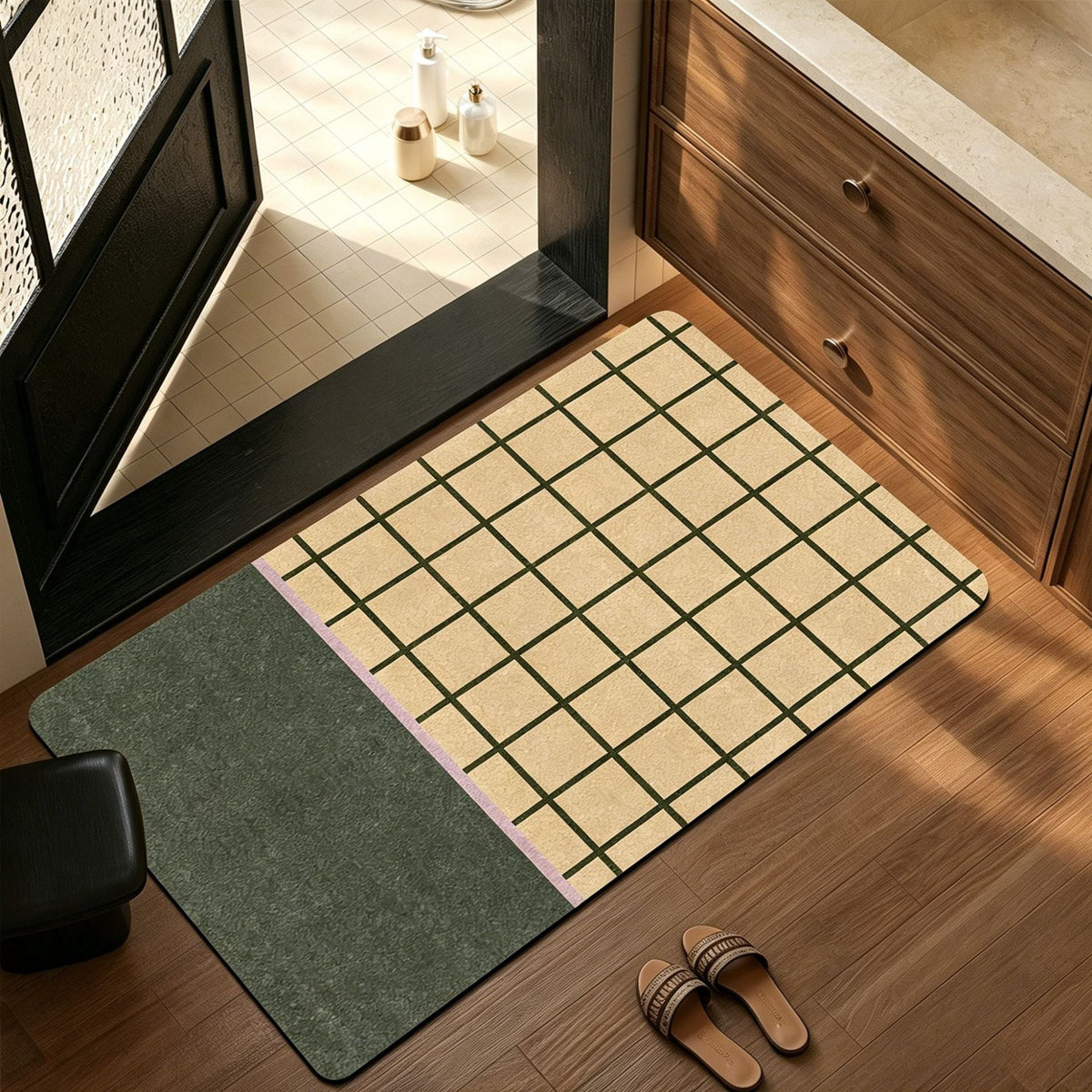 Stylish Geometric Pattern Bath Mat