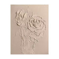 Textured Floral Relief Canvas Art