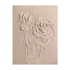 Textured Floral Relief Canvas Art