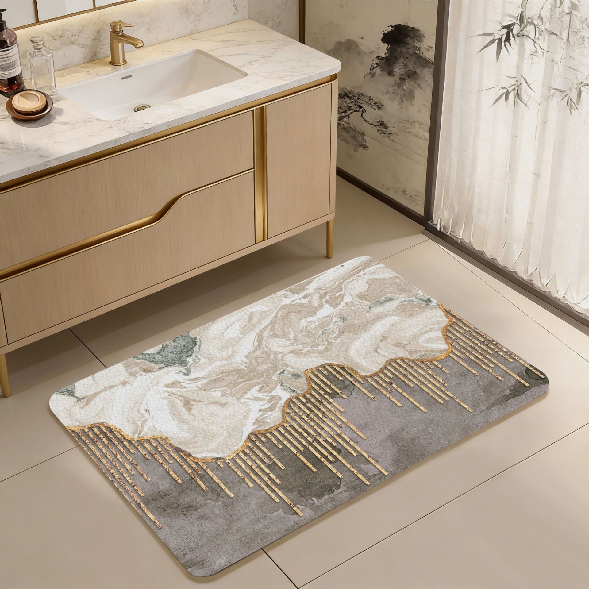 Fun Citrus-Themed Bath Mat