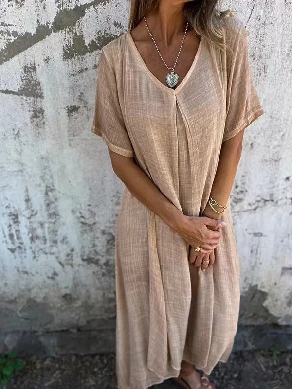 Sylis | Elegant Cotton Linen Dress