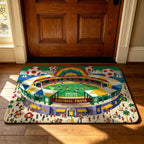 Decorative Football-Themed Area Mat