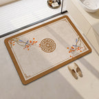 Artistic Floral Bath Mat