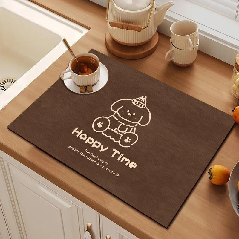 Cute Cartoon Dog Kitchen Mat