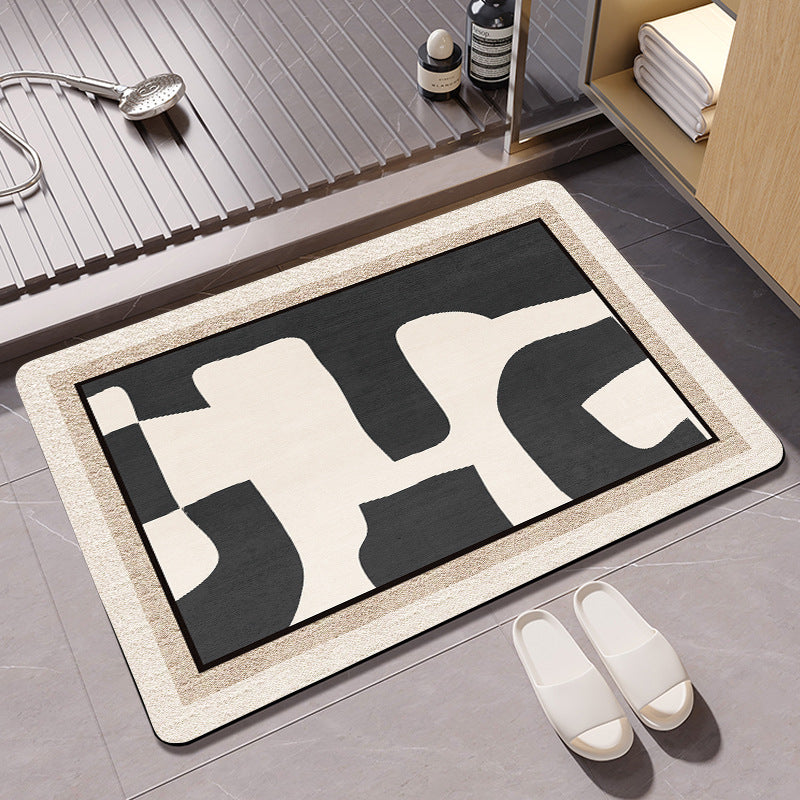 Textured Geometric Bath Mat