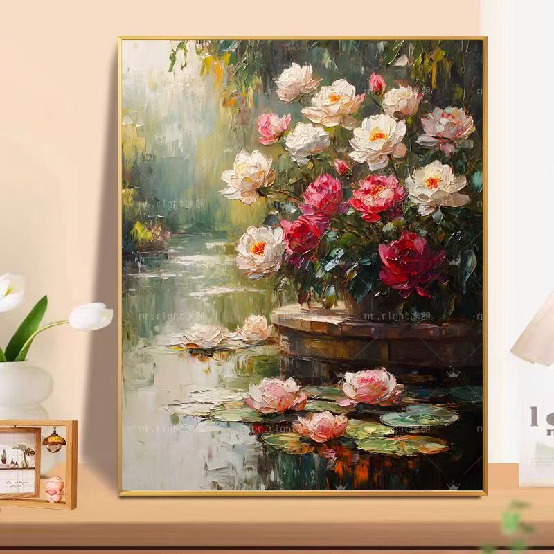 Floral Landscape Oil Painting Wall Art Meroci