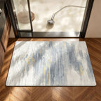 Floral Design Absorbent Bathroom Mat