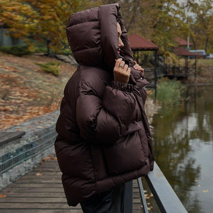 Sylis quilted winter jacket with oversized hood Heidi fashion