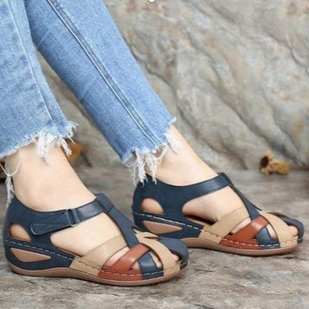 Sylis | Chic Multi-Strap Wedge Sandals