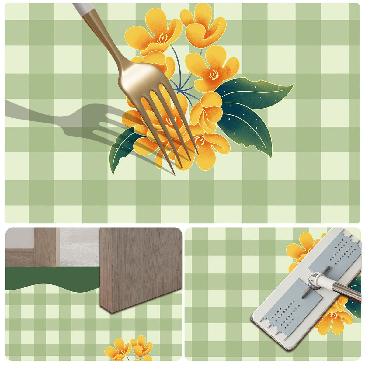 Stylish Floral Patterned Comfort Bath Mat