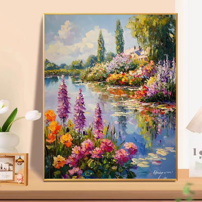 Floral Landscape Oil Painting Wall Art Meroci