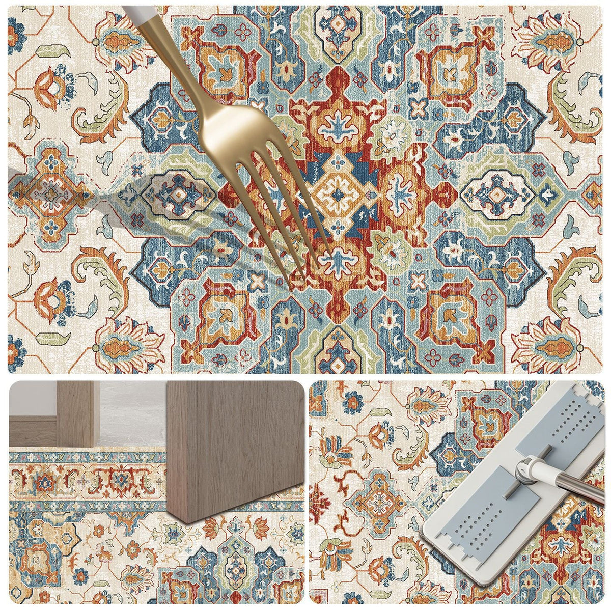 Elegant Vintage-Inspired Bath Mat