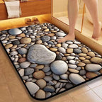Decorative Stone Pattern Bath Mat