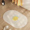 Playful Lemon-Themed Bath Mat