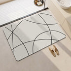 Plush Geometric Bath Mat