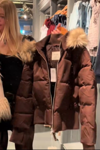 Sylis Quilted Winter Jacket with Detachable Hood and Elastic Cuffs Heidi Fashion
