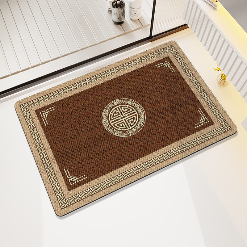 Elegant Geometric Bathroom Mat