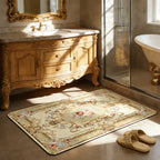 Elegant Vintage Floral Bath Mat