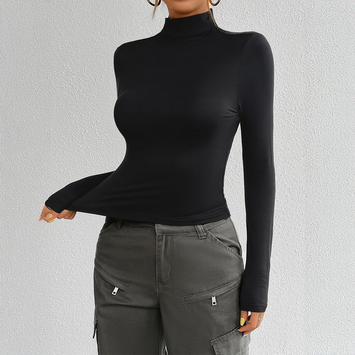 Sylis | Slim Fit Long Sleeve Turtleneck Top