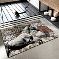 Artistic Horse-Themed Bath Mat