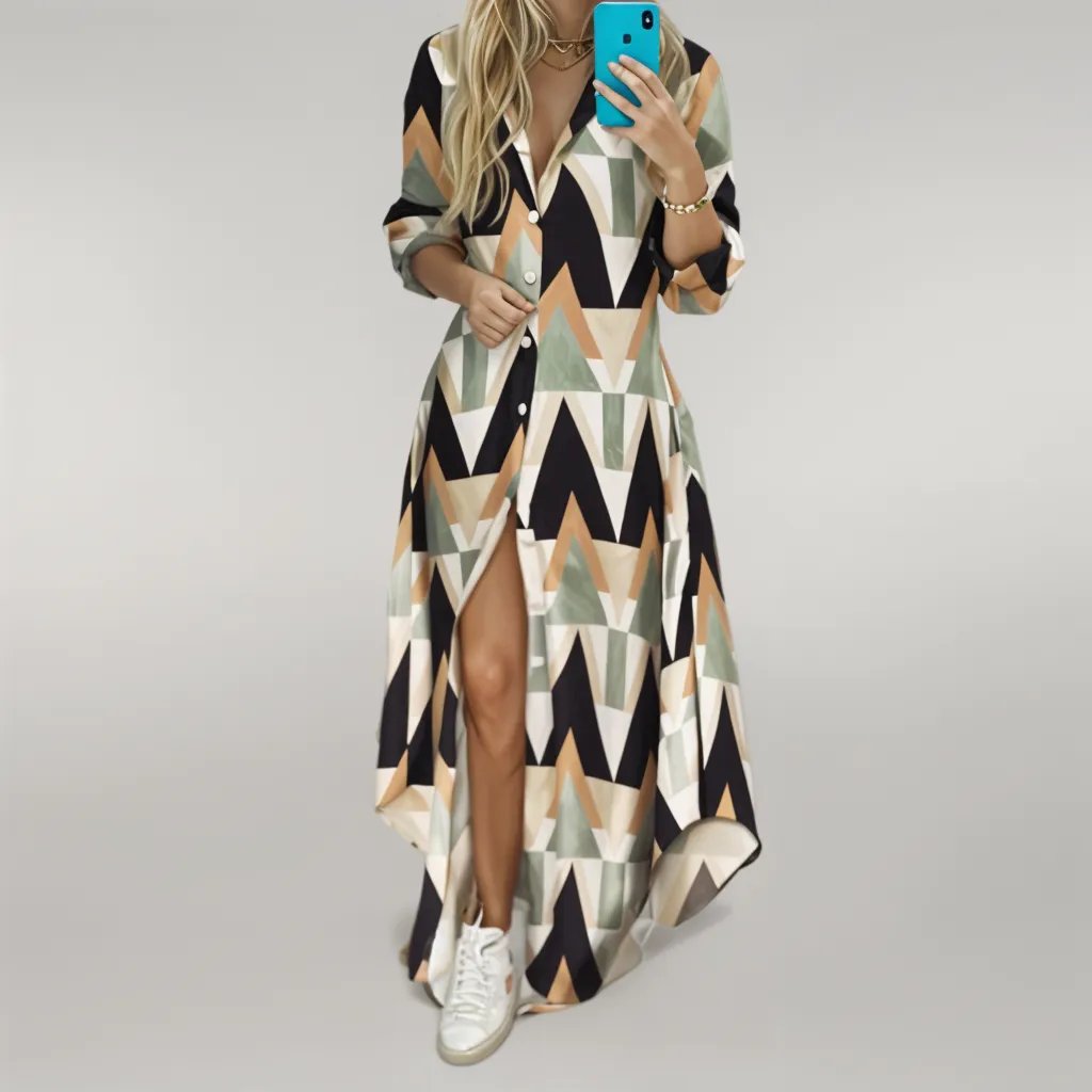 Sylis | Maxi Dress with Wrap Collar