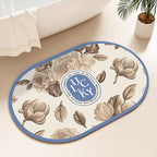 Oval Floral Bath Mat