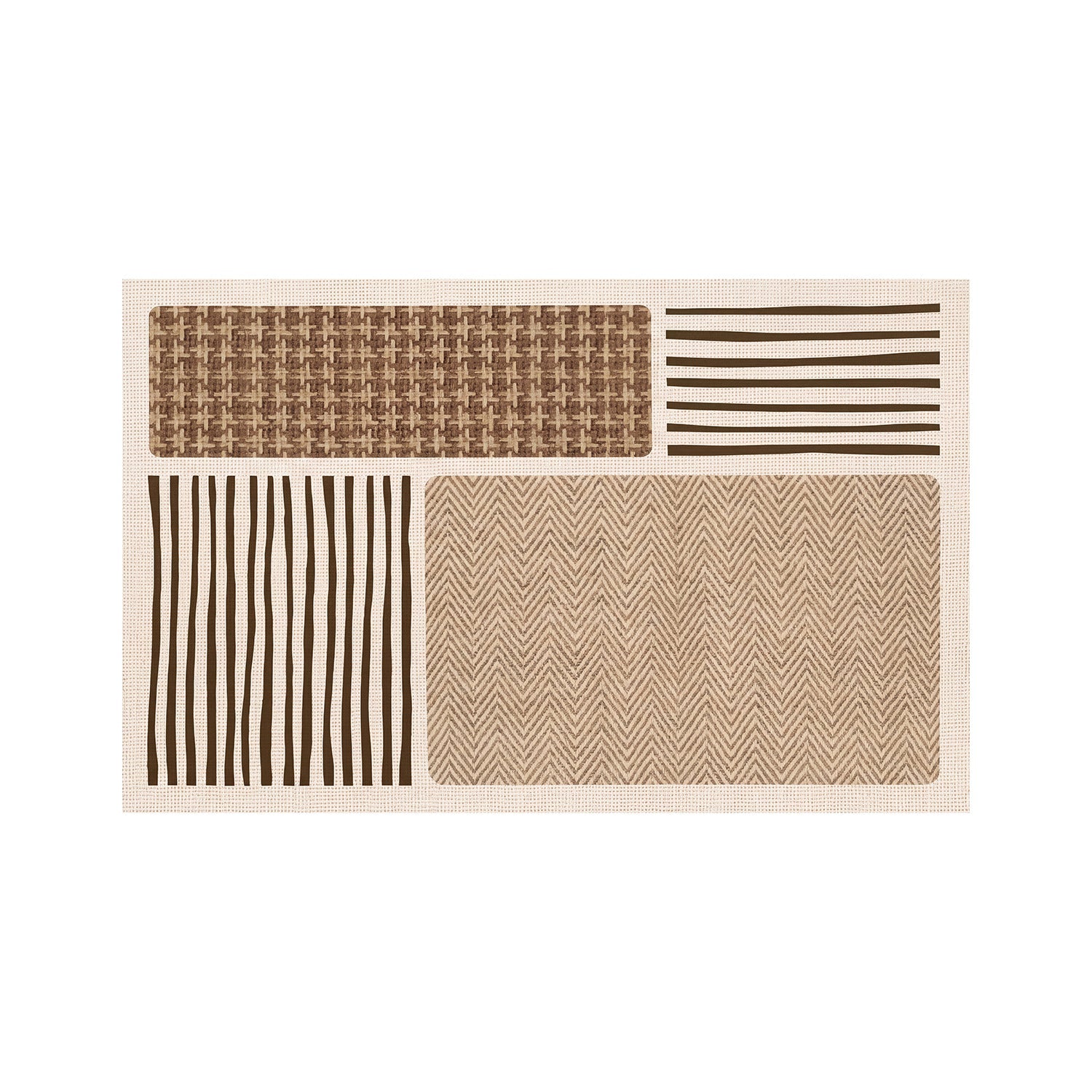 Elegant Floral Print Kitchen Mat