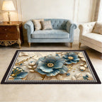 Floral Patterned Comfort Bath Mat