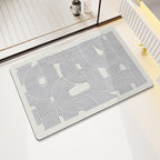 Abstract Geometric Pattern Bath Mat