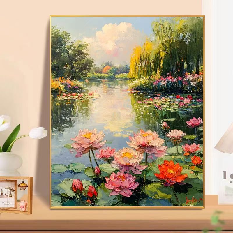 Floral Landscape Oil Painting Wall Art Meroci
