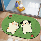 Cute Cartoon Dog Bath Mat