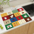 Playful Cow-Themed Bathroom Mat