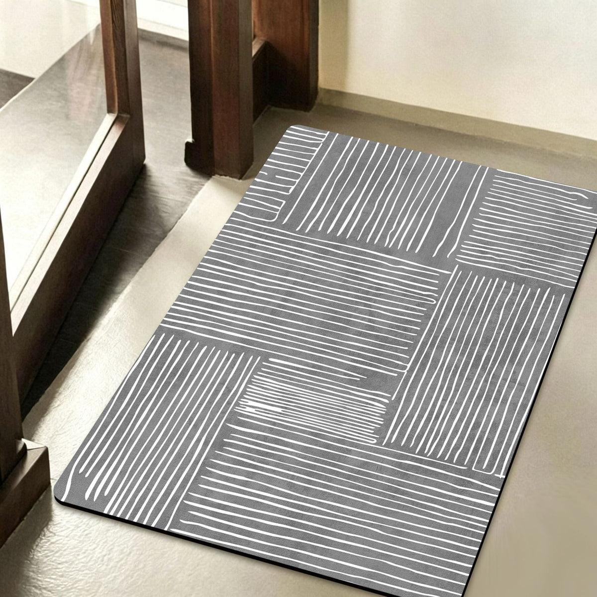 Contemporary Geometric Bath Rug