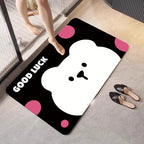Cute Cartoon Bear-Themed Bath Mat