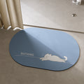 Playful Cat-Themed Bath Mat